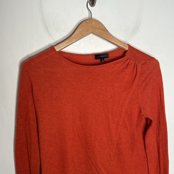 The Limited Crewneck Thin Knit Orange Layered Sweater Size S - Picture 4 of 10